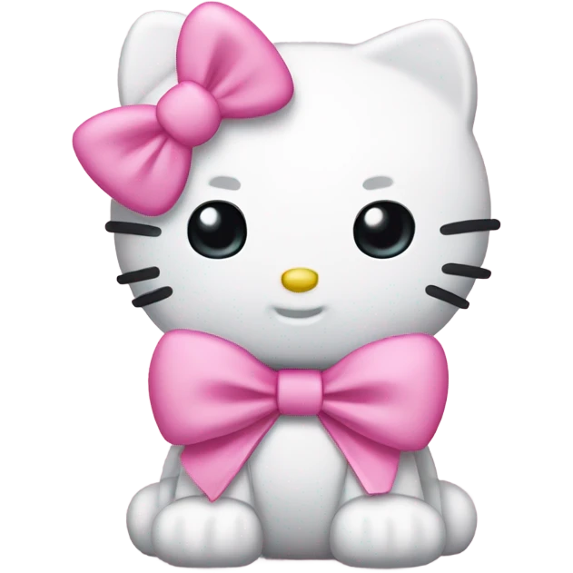 Hello kitty with pink bow emoji