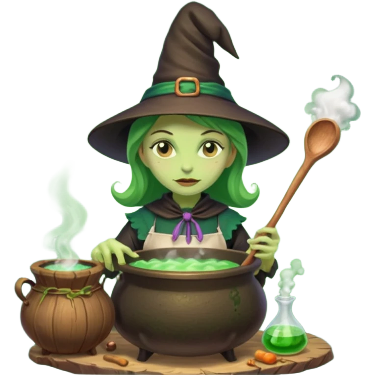 green witch cooking potion emoji