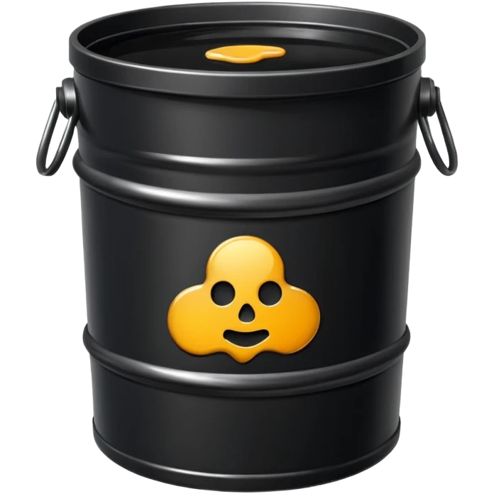 oil sludge in barrel  emoji