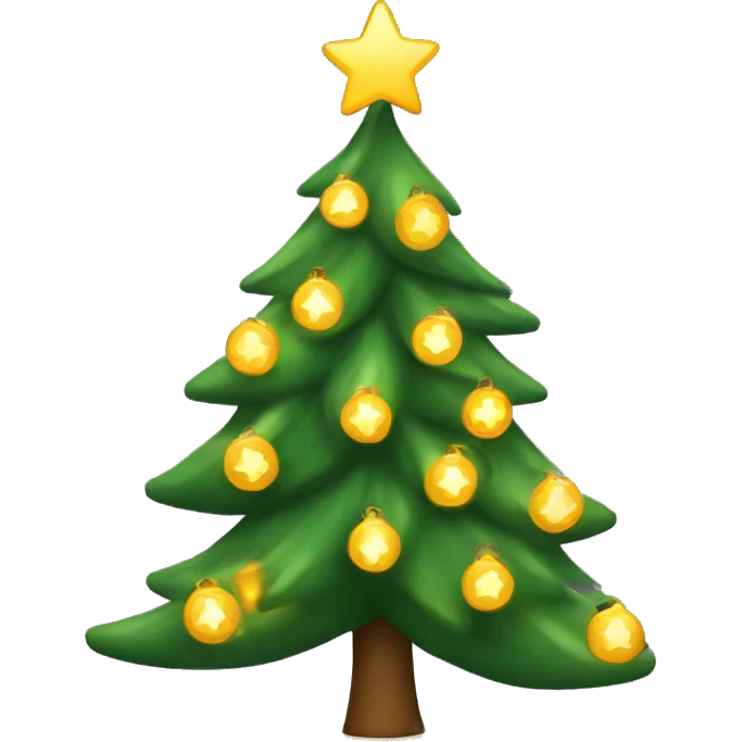 Christmas tree with lights emoji