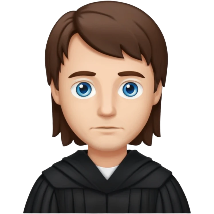 Man Judge with bluw eyes and brown hair  emoji