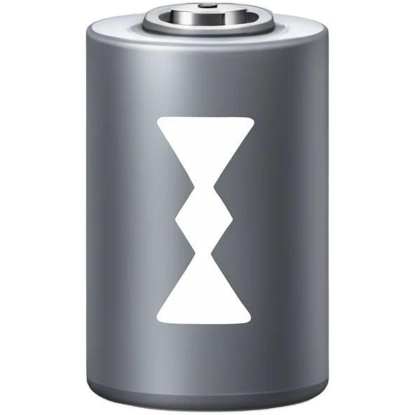 Single gray battery with x symbol emoji