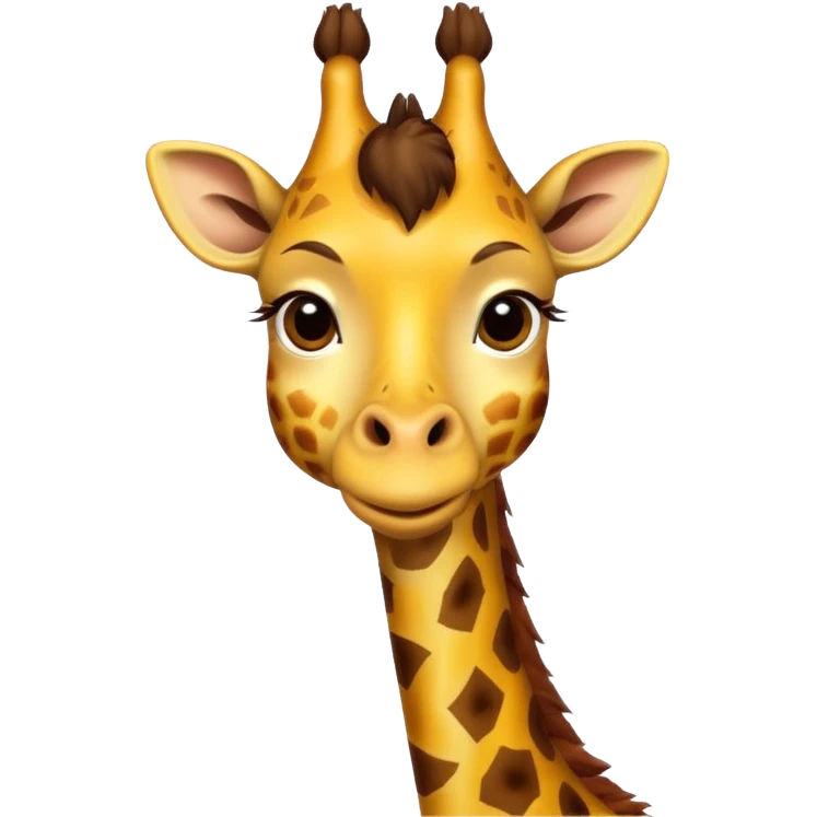 High resolution giraffe lean its neck emoji