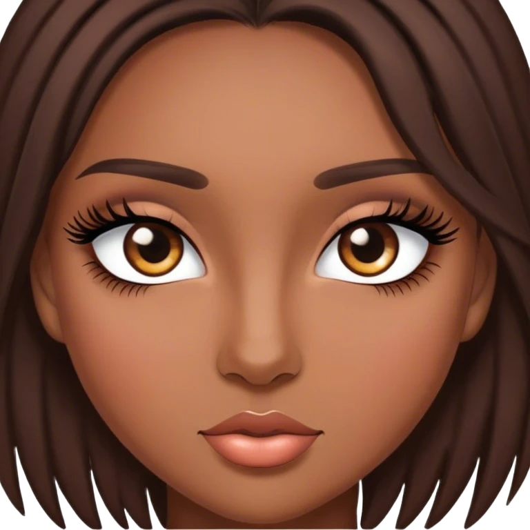 A brunette girl with so mana eyelashes that name is Elena emoji