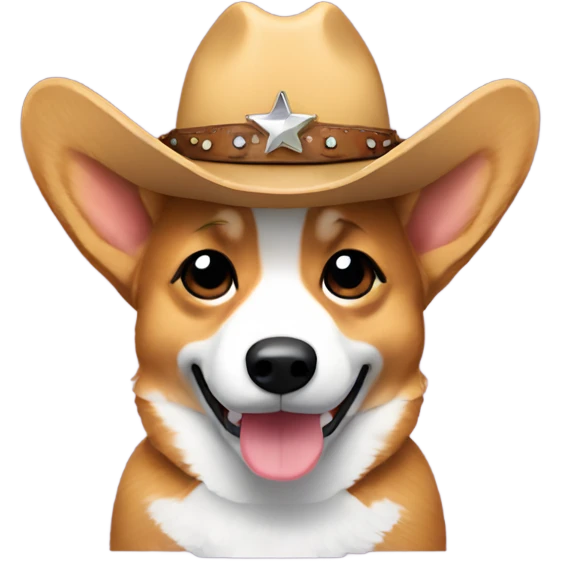 Corgi with a cowboy hat  emoji