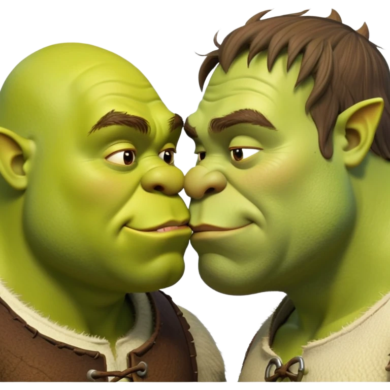Shrek kissing emoji