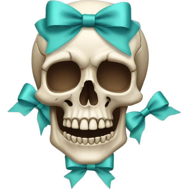 Skull with bows emoji