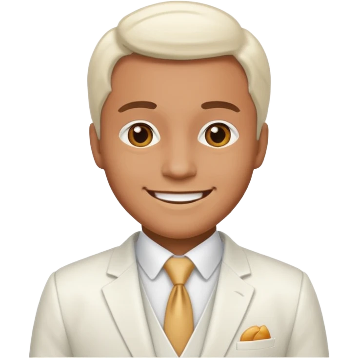 man wearing white suit  emoji