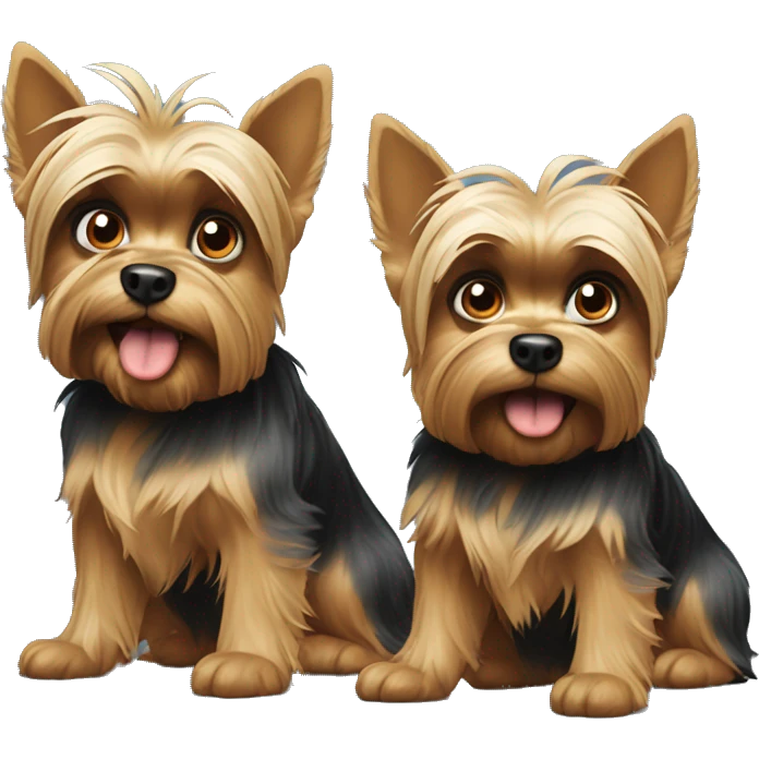 Two angry yorkies emoji