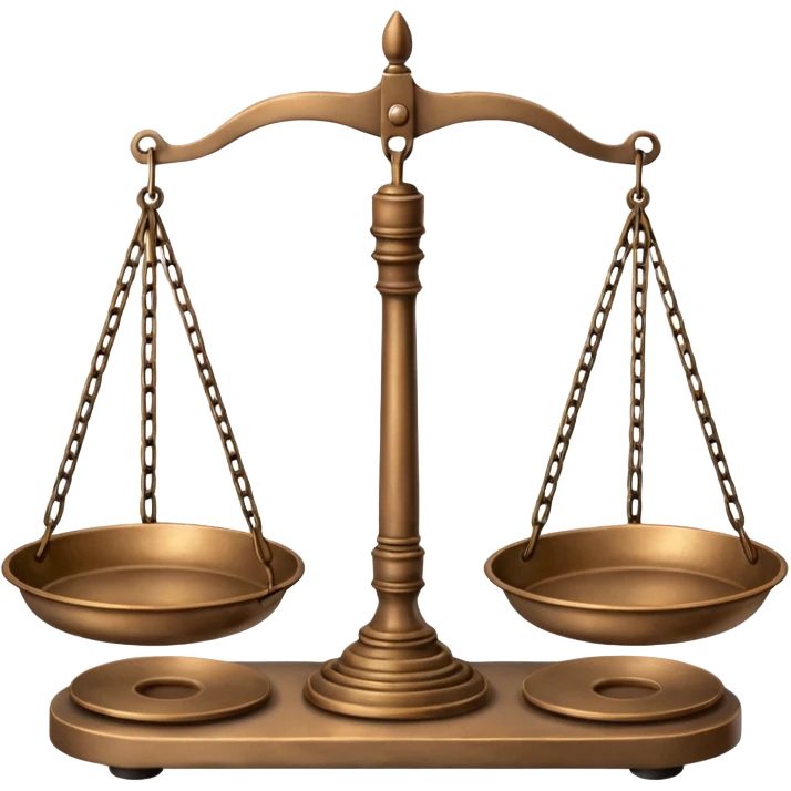 A balance scale. emoji