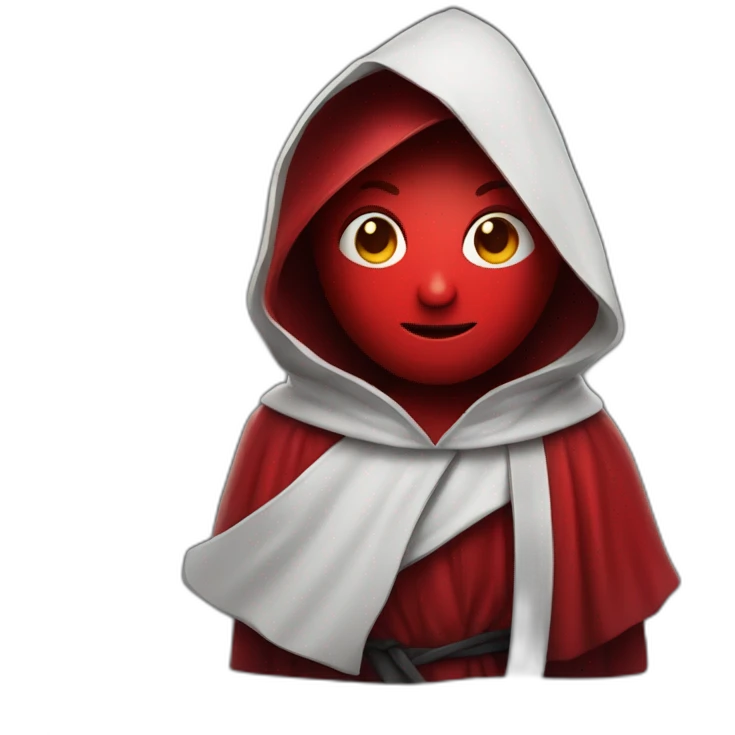 smiling red apple wearing a sith robe emoji