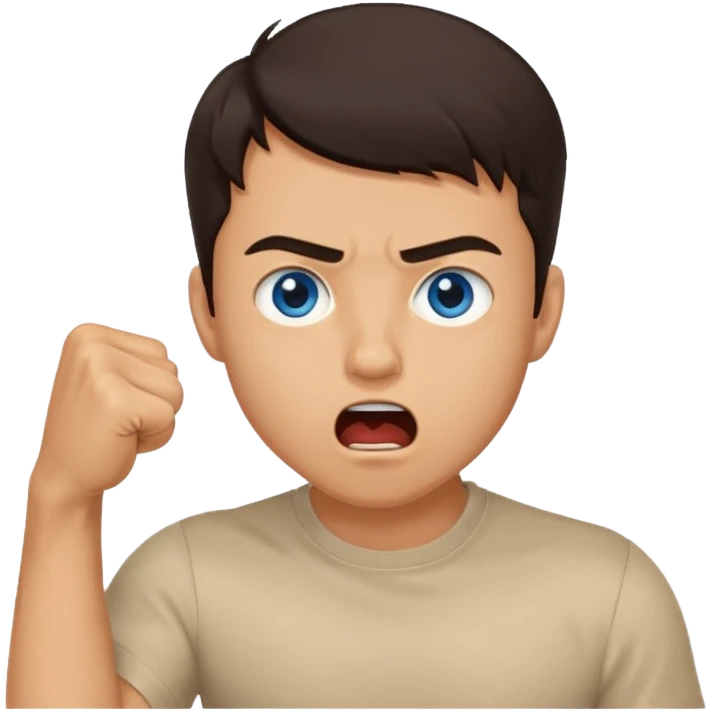 Guy biting his fist emoji