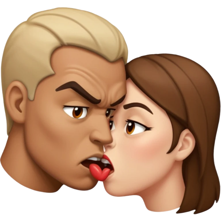 Angry kissing emoji