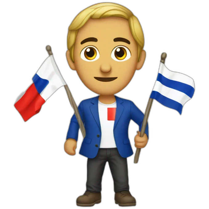 ZEMMOUR avec un drapeau français emoji