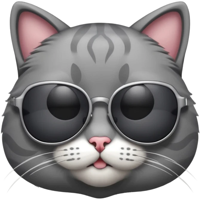 Cat wearing sunglasses emoji