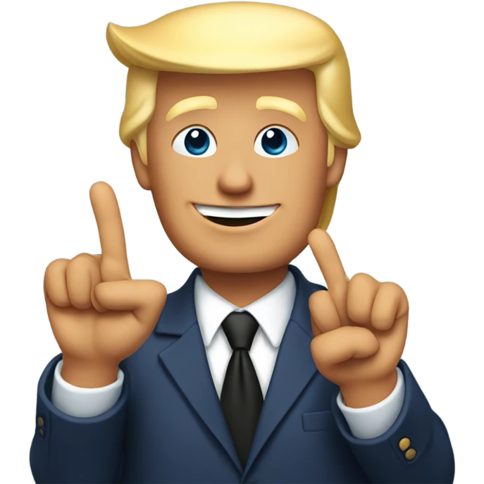 Donald trump making okay hand sign emoji