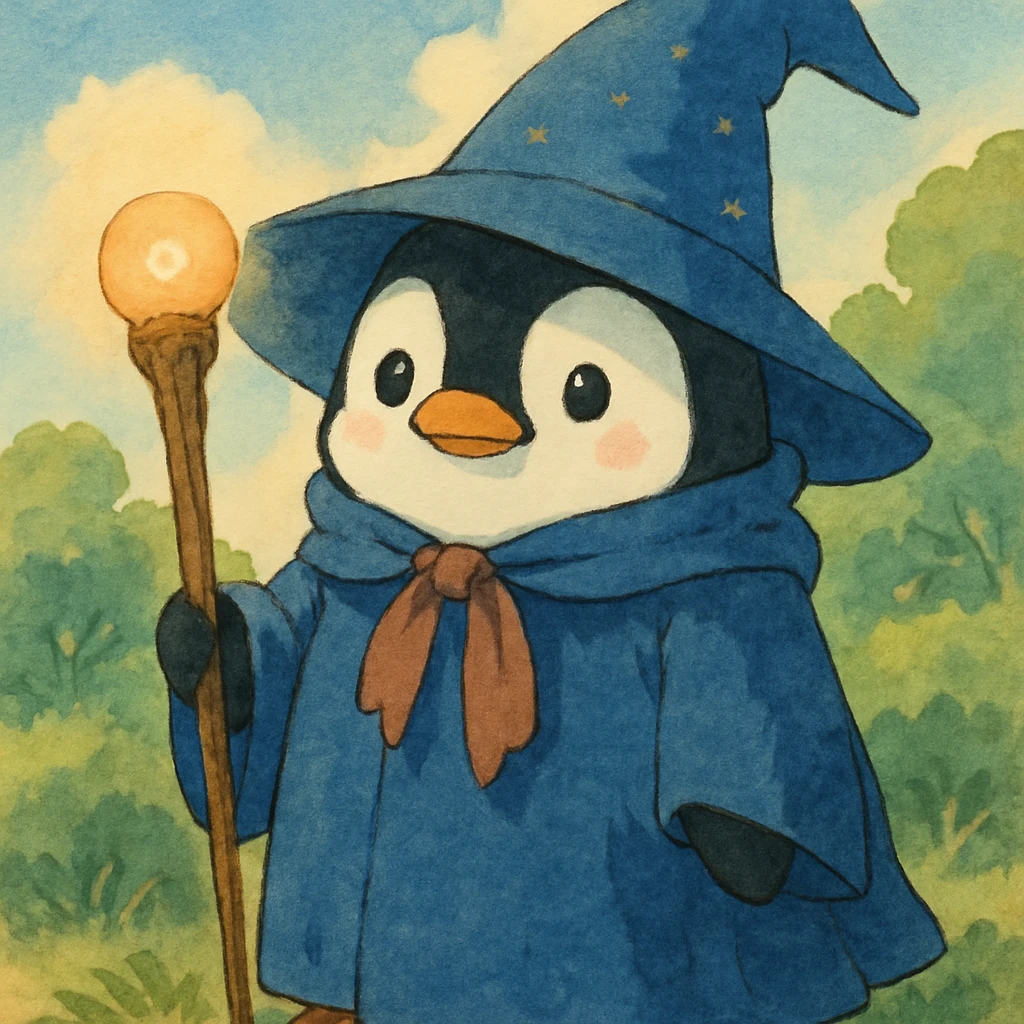 penguin wizard emoji