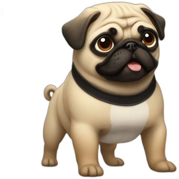 Pug wrestler emoji