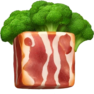 Dice bacon broccoli  emoji