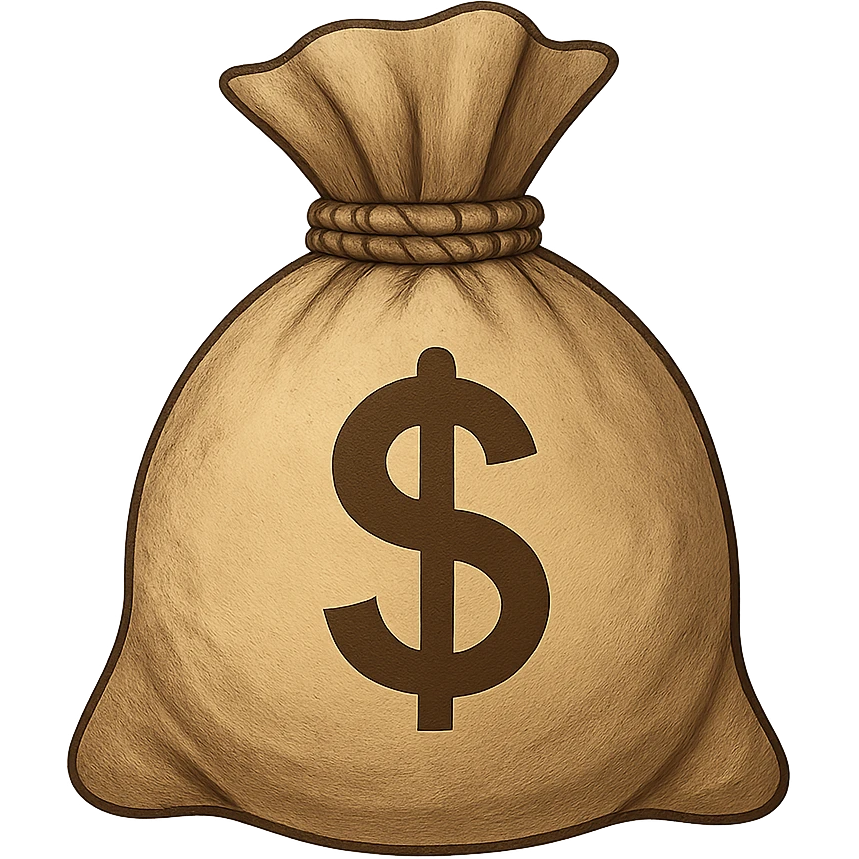 Money bag $  emoji
