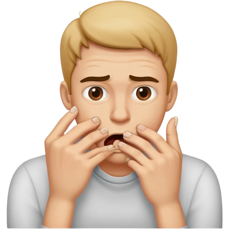 person biting fingernails emoji