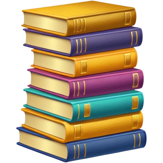 colofull books, golden glow emoji