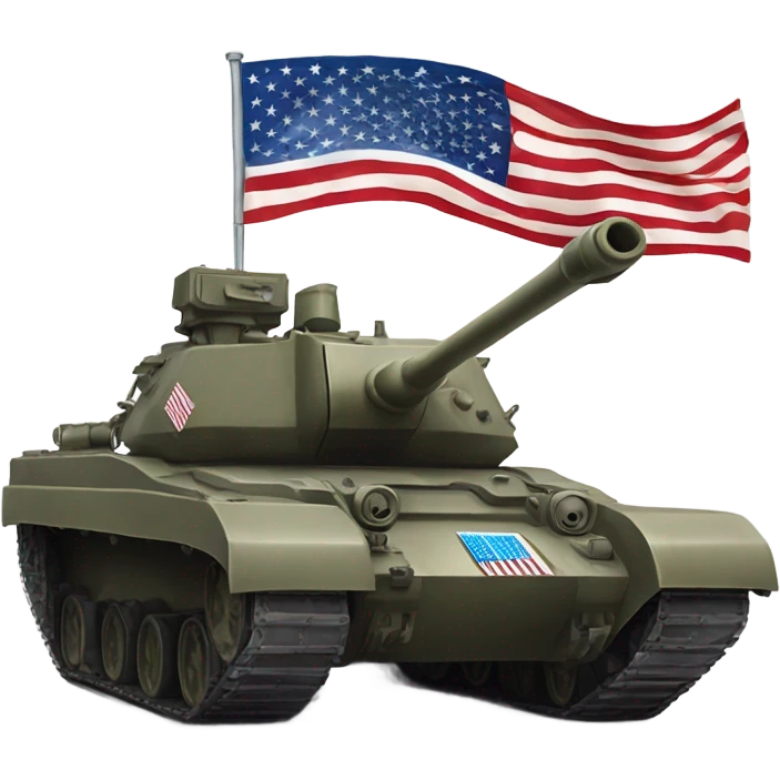 Tank with American flag on it emoji