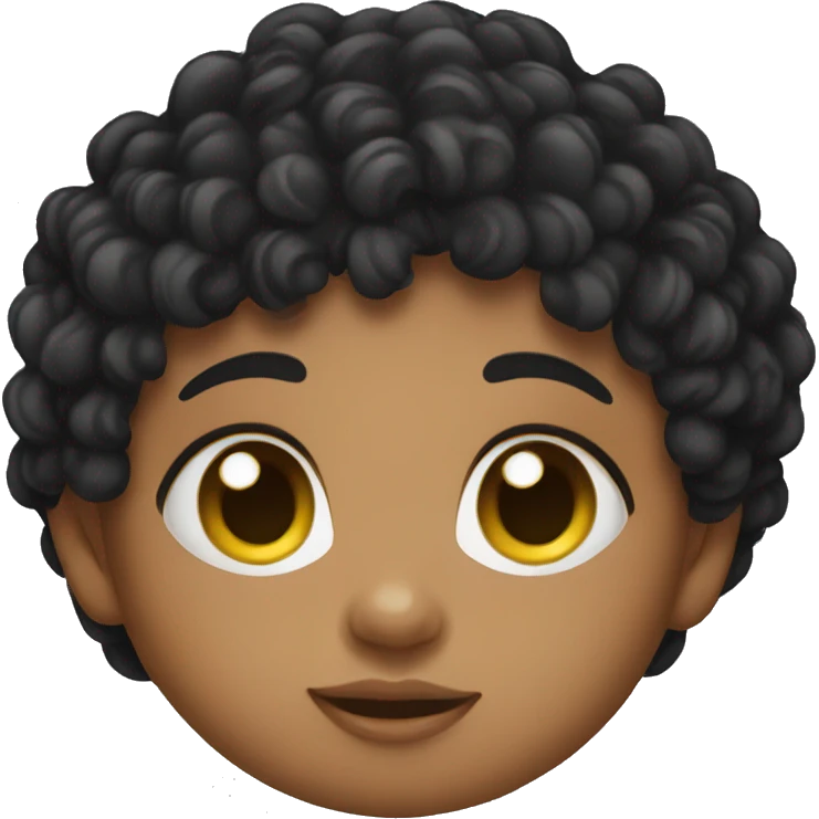 curly black hair baby emoji