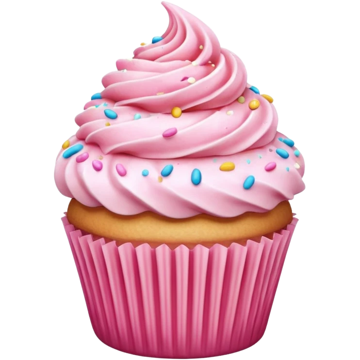 Cupcake with pink icing emoji