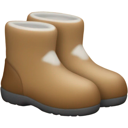 Winter slippers, light brown mini boots emoji