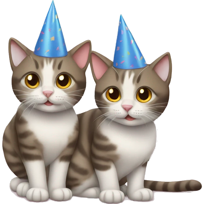 two cats fortieth birthday emoji