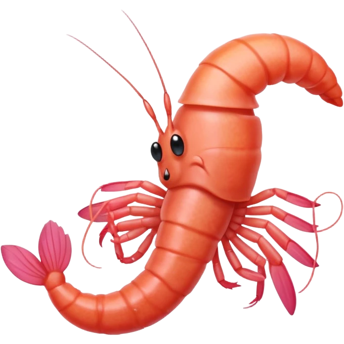 Shrimp wearing a white tank emoji