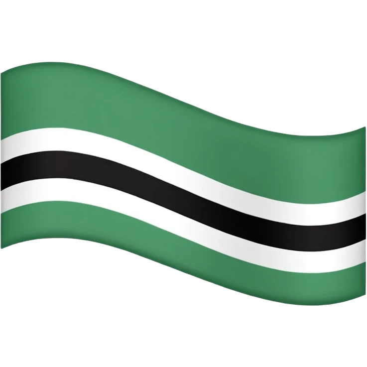 Make the flag of the Ural Republic, white, green, black emoji