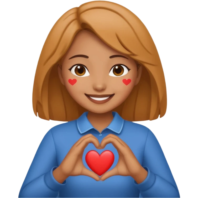 Sameko Saba doing an heart with her hands emoji