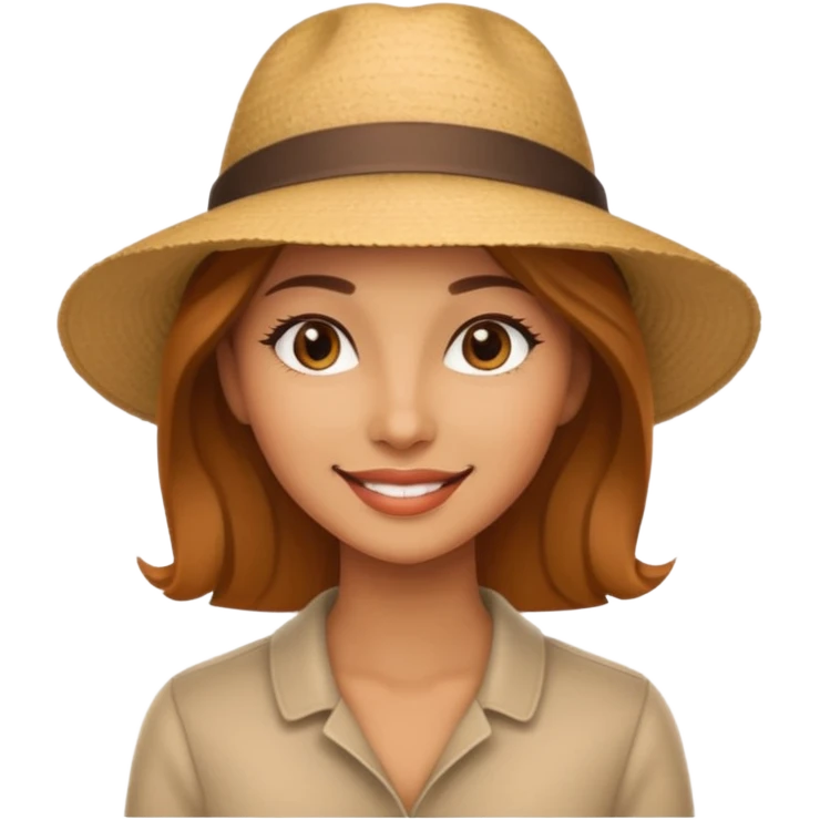 A realistic portrait of a woman wearing a stylish hat, soft shadows on her face, gentle smile, natural skin texture, cinematic lighting
 emoji