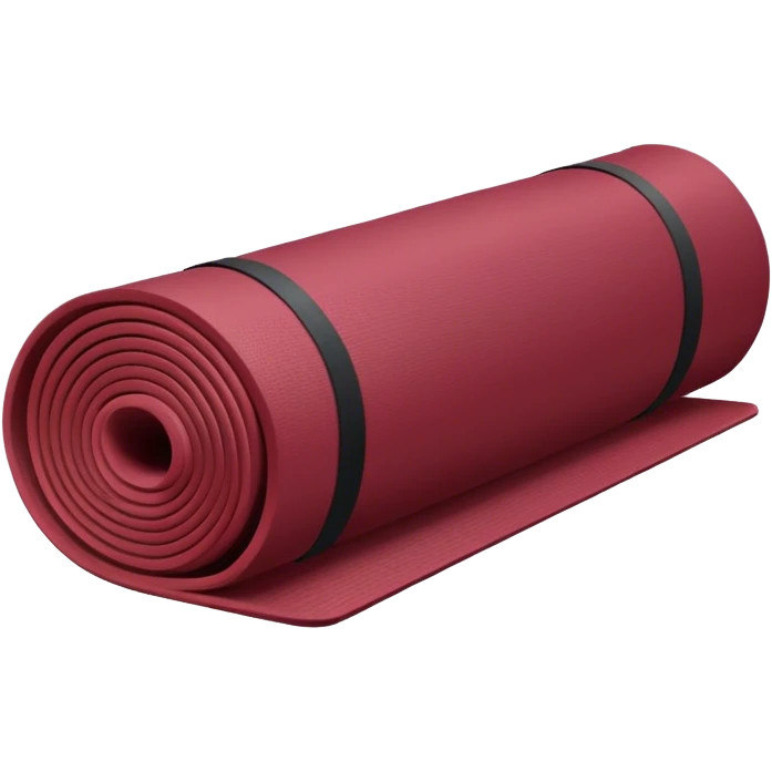  yoga mat rolled up Burgundy emoji