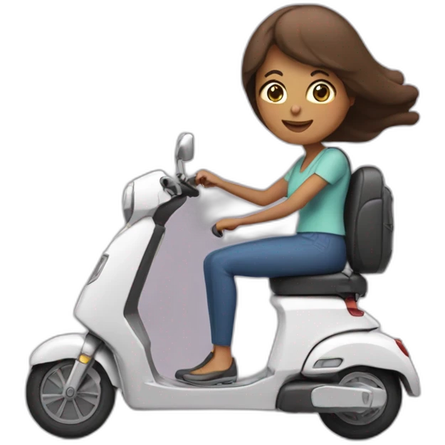 Mother on a electric scooter emoji