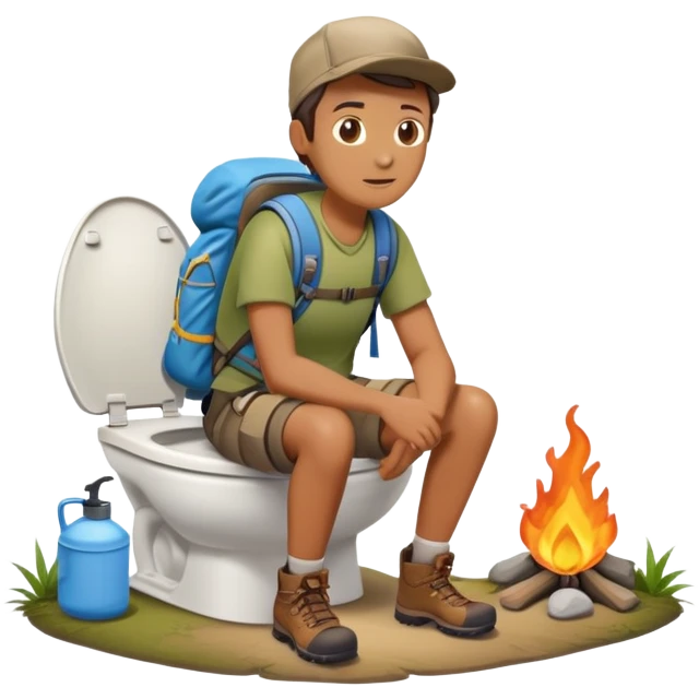 toilet camping emoji