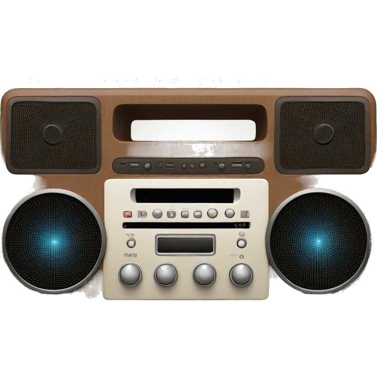 stereo receiver flying through the atmosphere emoji
