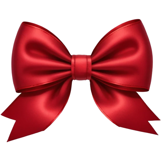 dark red bow emoji