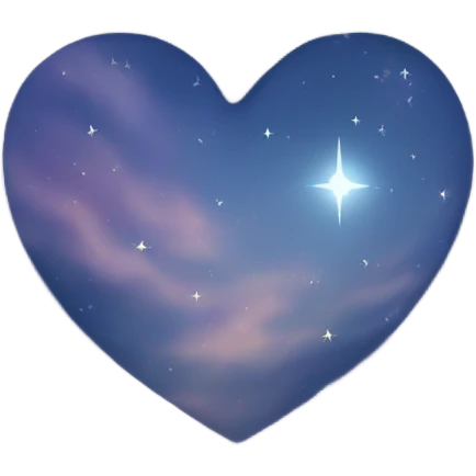 Night sky heart emoji