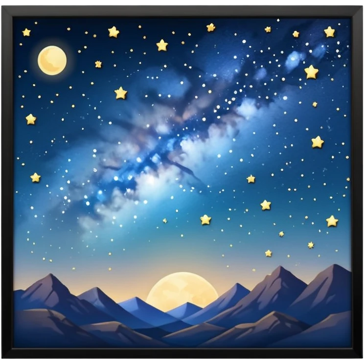 Stargazing scenery emoji