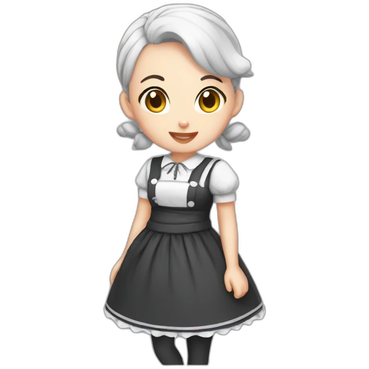 bald catgirl maid emoji