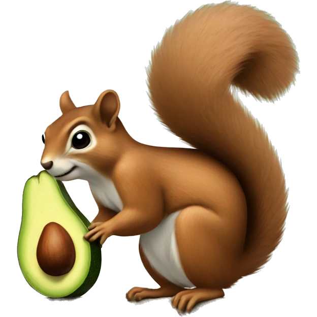 Squirrel avocado emoji