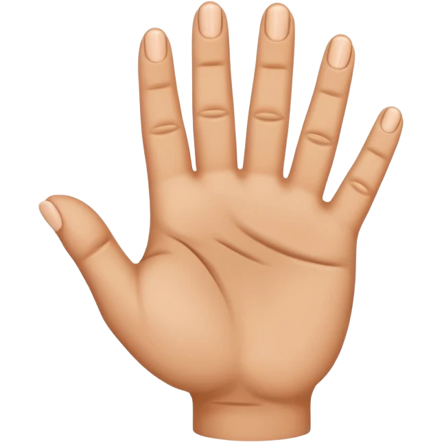 una mano con cinco dedos pero uno de los cincos dedos esta señalando abajo emoji