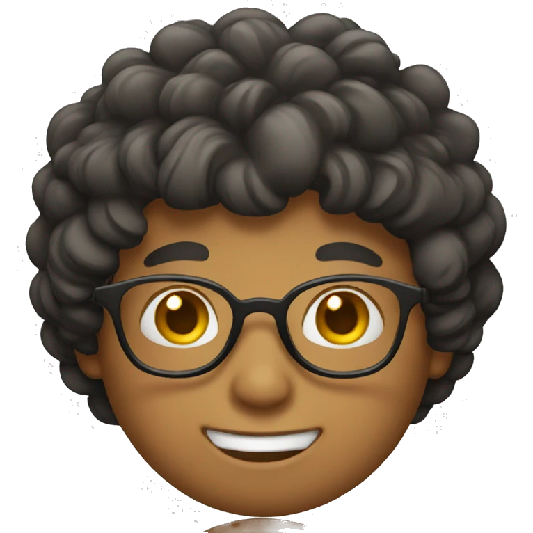 Boy withglasses smiling emoji