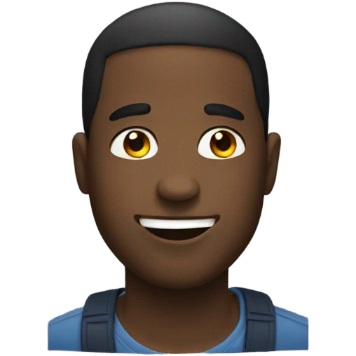Black dude blushing  emoji