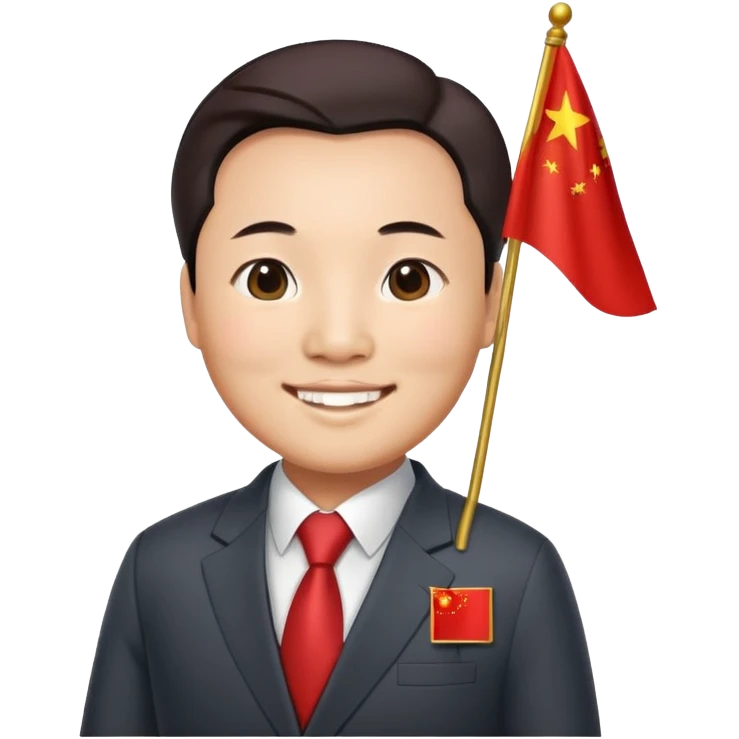 Chinese flag Mao emoji