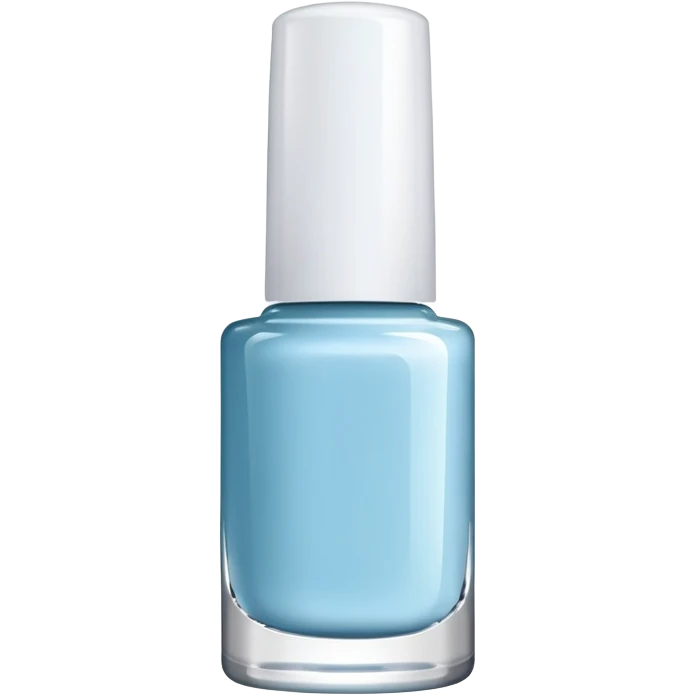 Light blue nail polish bottle emoji