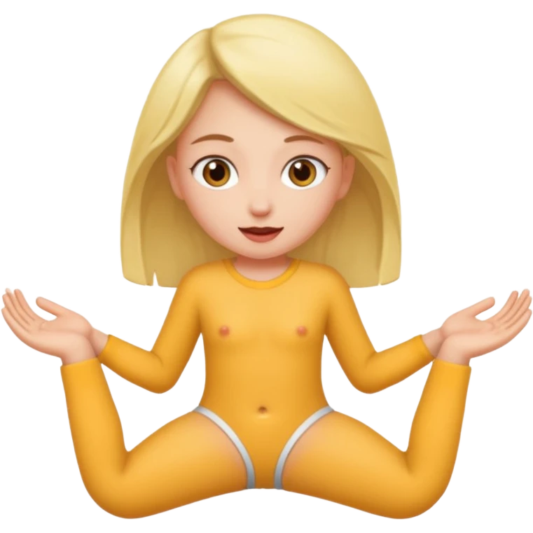 Nude girl playing with her genitals emoji
